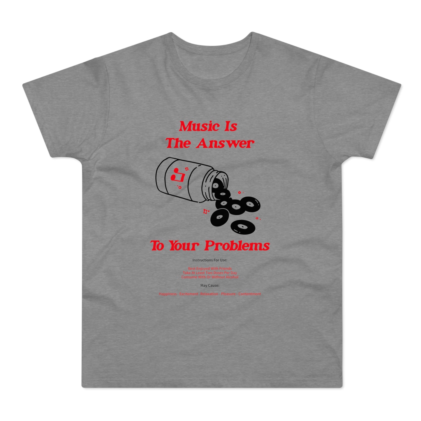 Music Is The Answer T Shirt (Standaard Gewicht)