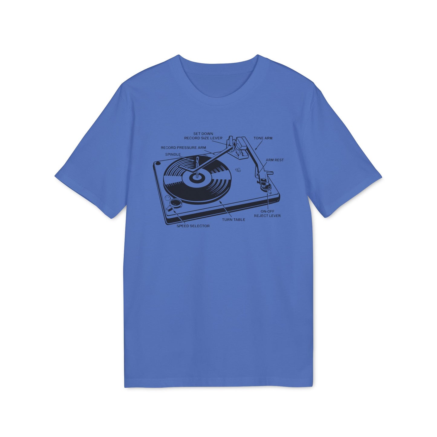 Vinyl Record Player Turntable T Shirt (Premium Biologisch)