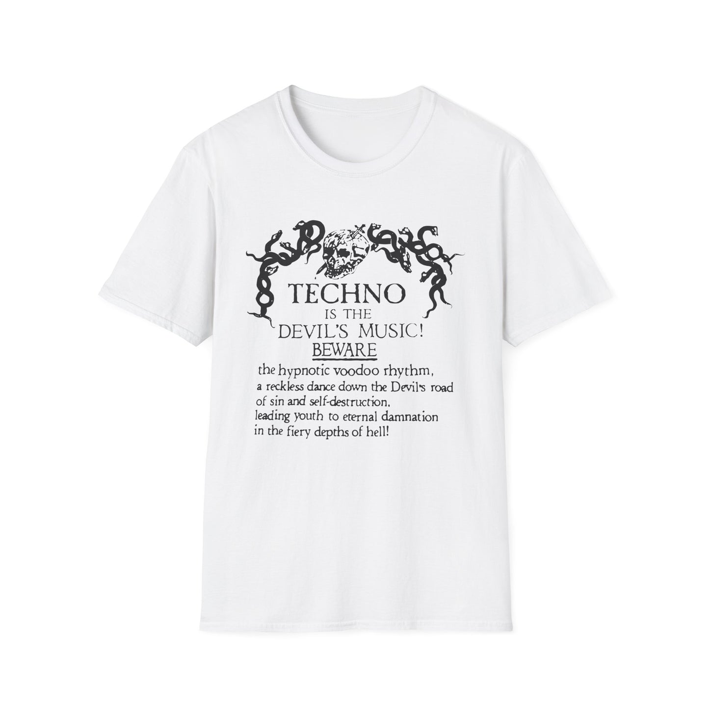 Techno is The Devil's Music T Shirt (M) - BLACK FRIDAY - NOG SLECHTS 1 STUK – 50% KORTING