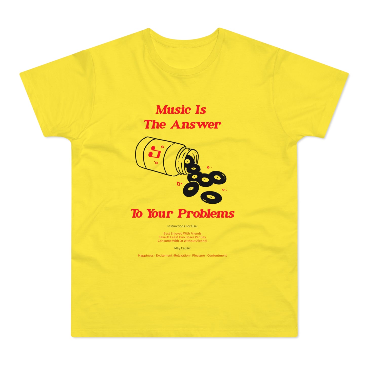 Music Is The Answer T Shirt (Standaard Gewicht)