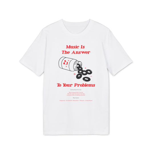 Music Is The Answer T Shirt (Premium Biologisch)