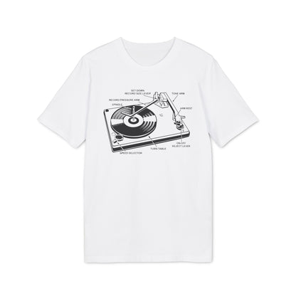 Vinyl Record Player Turntable T Shirt (Premium Biologisch)