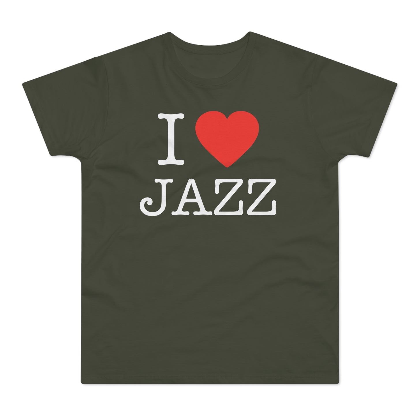 I Love Jazz T Shirt (Standaard Gewicht)