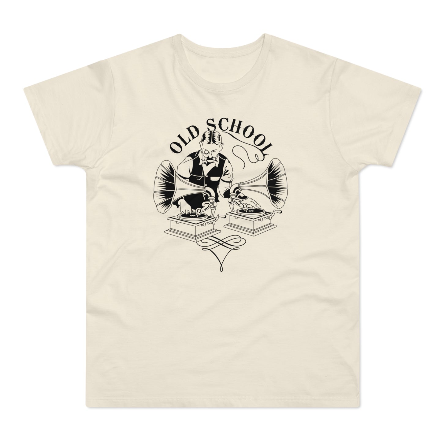 Old School DJ T Shirt (Standaard Gewicht)