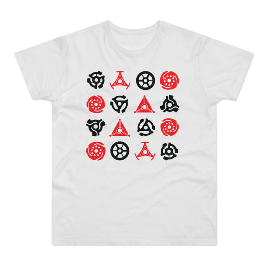 16 Record Adaptors T Shirt (Standaard Gewicht)