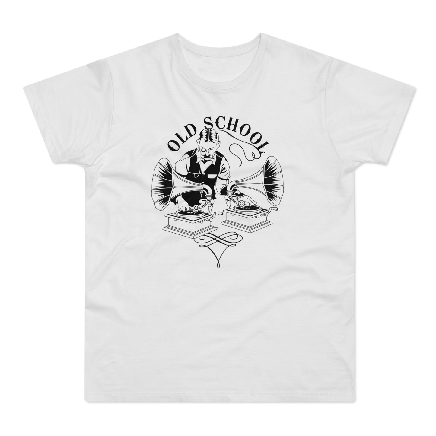 Old School DJ T Shirt (Standaard Gewicht)