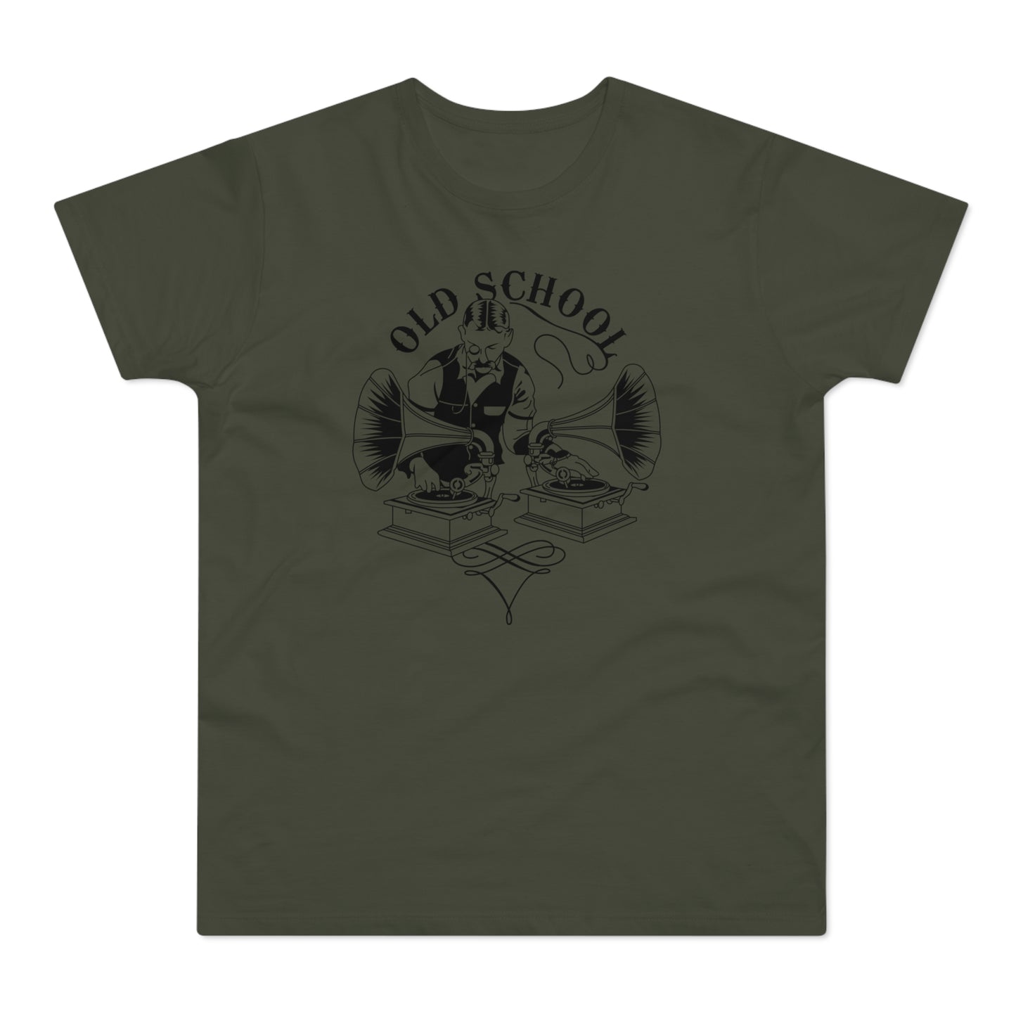 Old School DJ T Shirt (Standaard Gewicht)