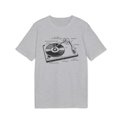 Vinyl Record Player Turntable T Shirt (Premium Biologisch)