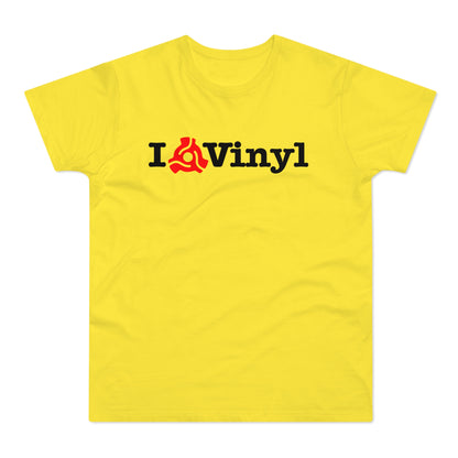 I Love Vinyl T Shirt (Standaard Gewicht)