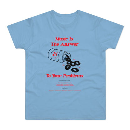 Music Is The Answer T Shirt (Standaard Gewicht)