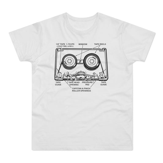 How It Works: Cassette Tape T Shirt (Standaard Gewicht)