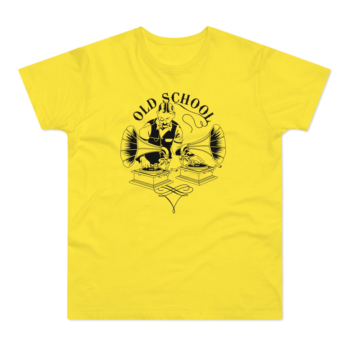 Old School DJ T Shirt (Standaard Gewicht)