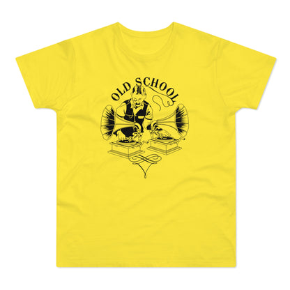 Old School DJ T Shirt (Standaard Gewicht)